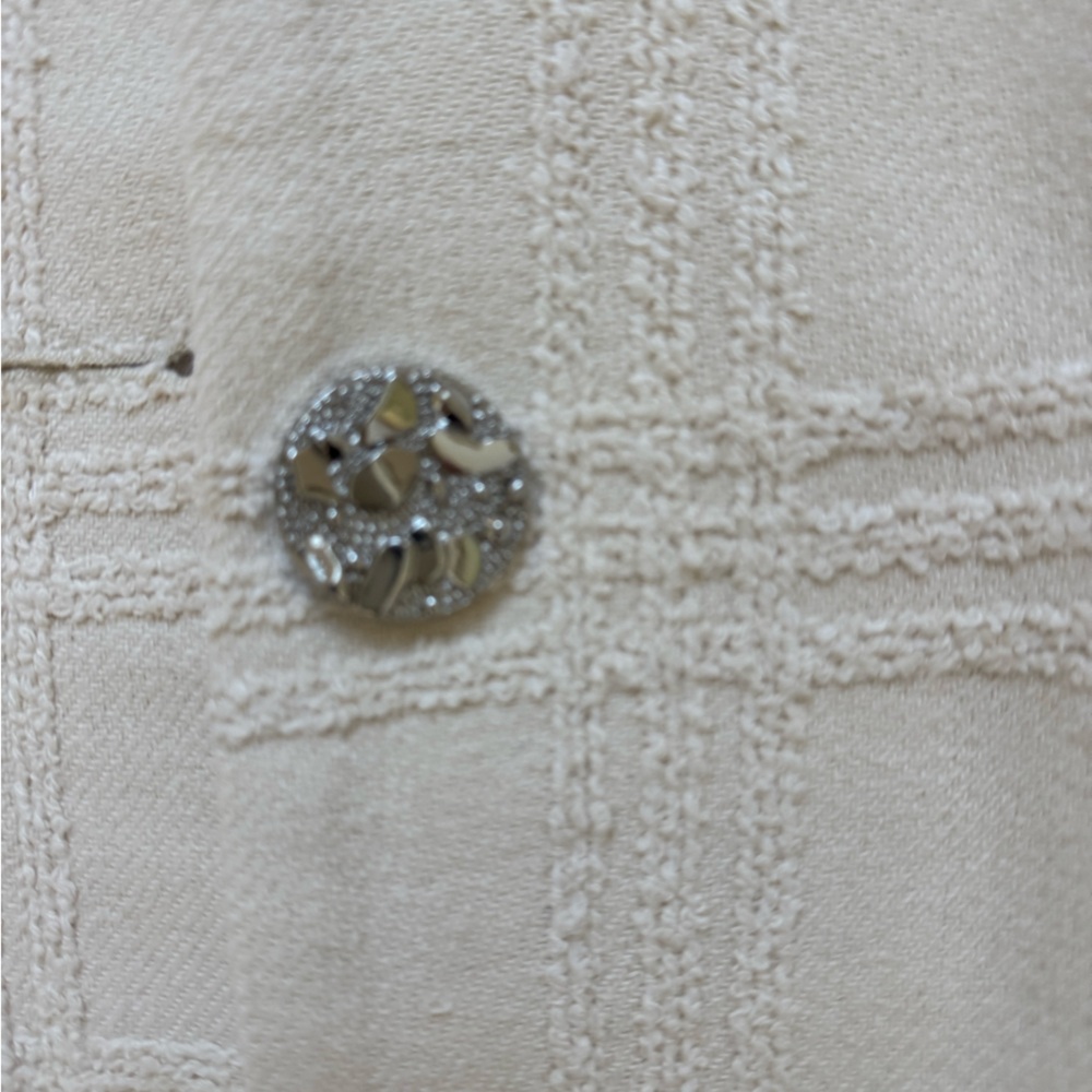 Mango Cream Jacket with Decorative Silver Button - Picture 3 of 5